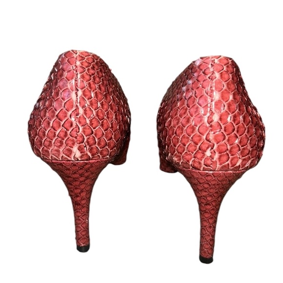 Rebecca Minkoff Paprika Python Leather Snakeskin Brie D’Orsay Heels - 7 - Picture 12 of 16